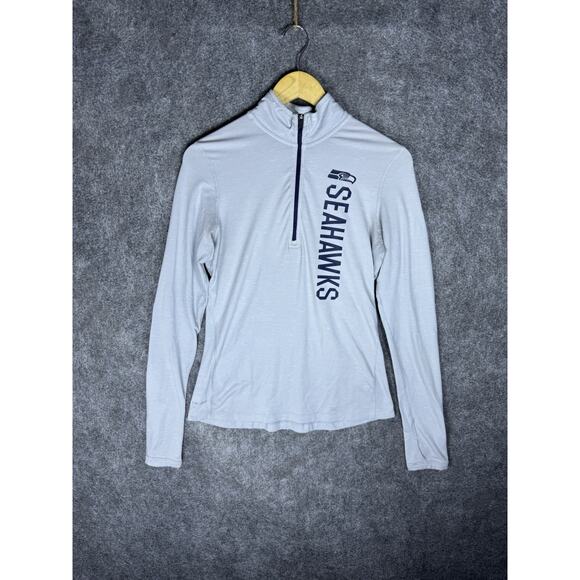 Nike Other - Seattle Seahawks Sweater Men S Gray NFL Football Nike Dri-FIT 1/4 Zip Pullover